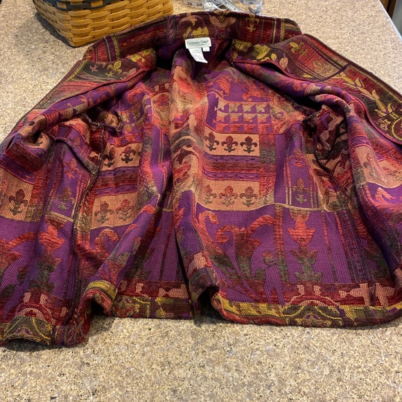 Coldwater Creek Blazer Jacket XL Zip Up Floral - Picture 11 of 13